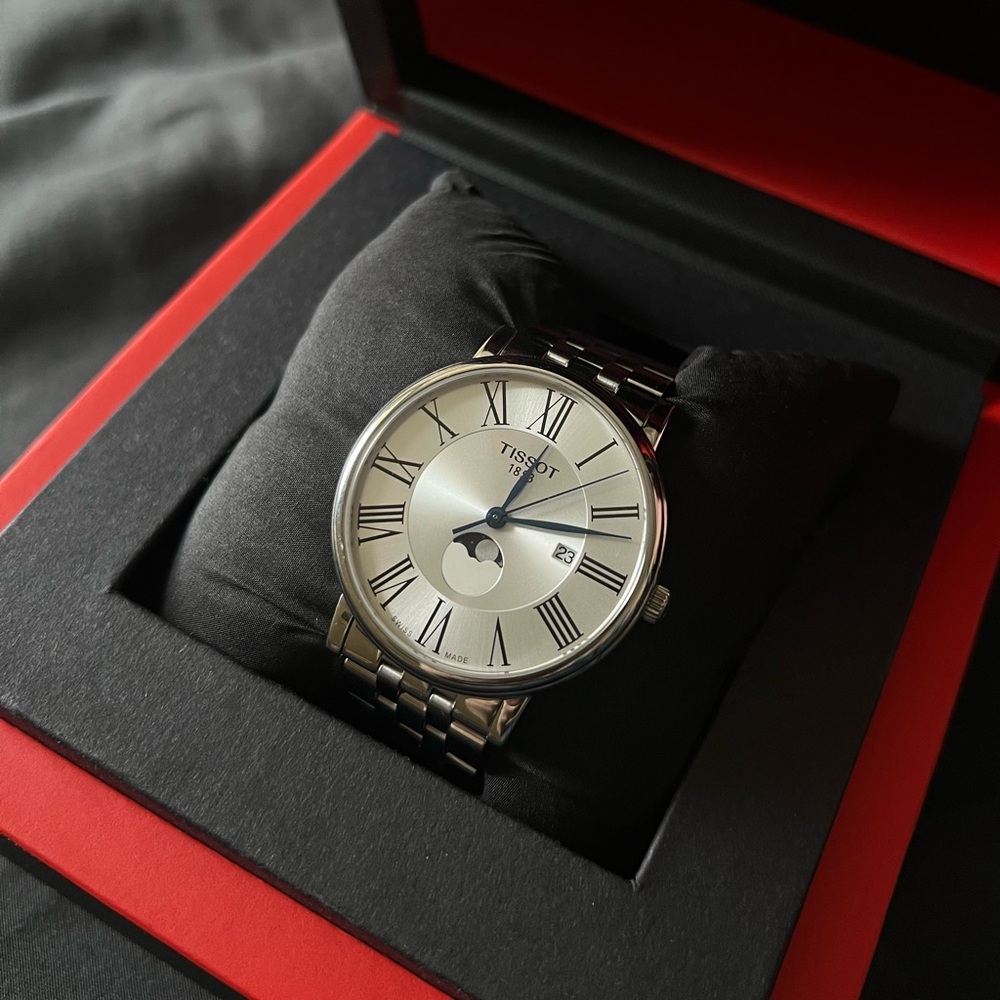Tissot Carson Moon Phase Premium Lady Quartz Silver